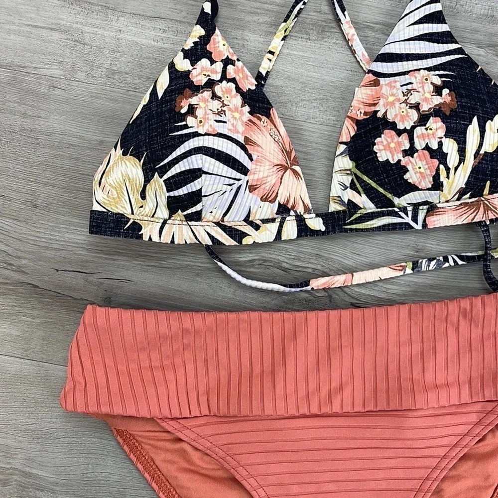 ☀️RIP CURL☀️ PARADISE CALLING X BACK PREMIUM SURF HI WAIST BIKINI SET